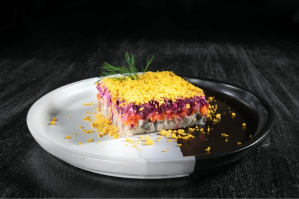 TRADITIONAL RUSSIAN BEETROOT-FISH SALAD